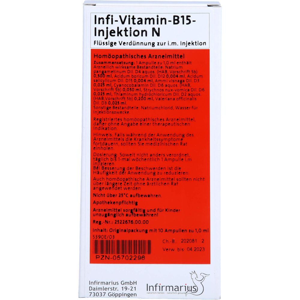 INFI VITAMIN B 15 Injektion N