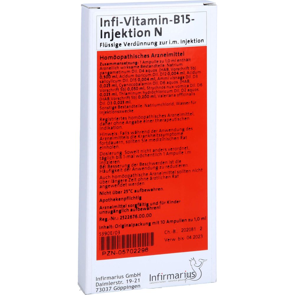 INFI VITAMIN B 15 Injektion N