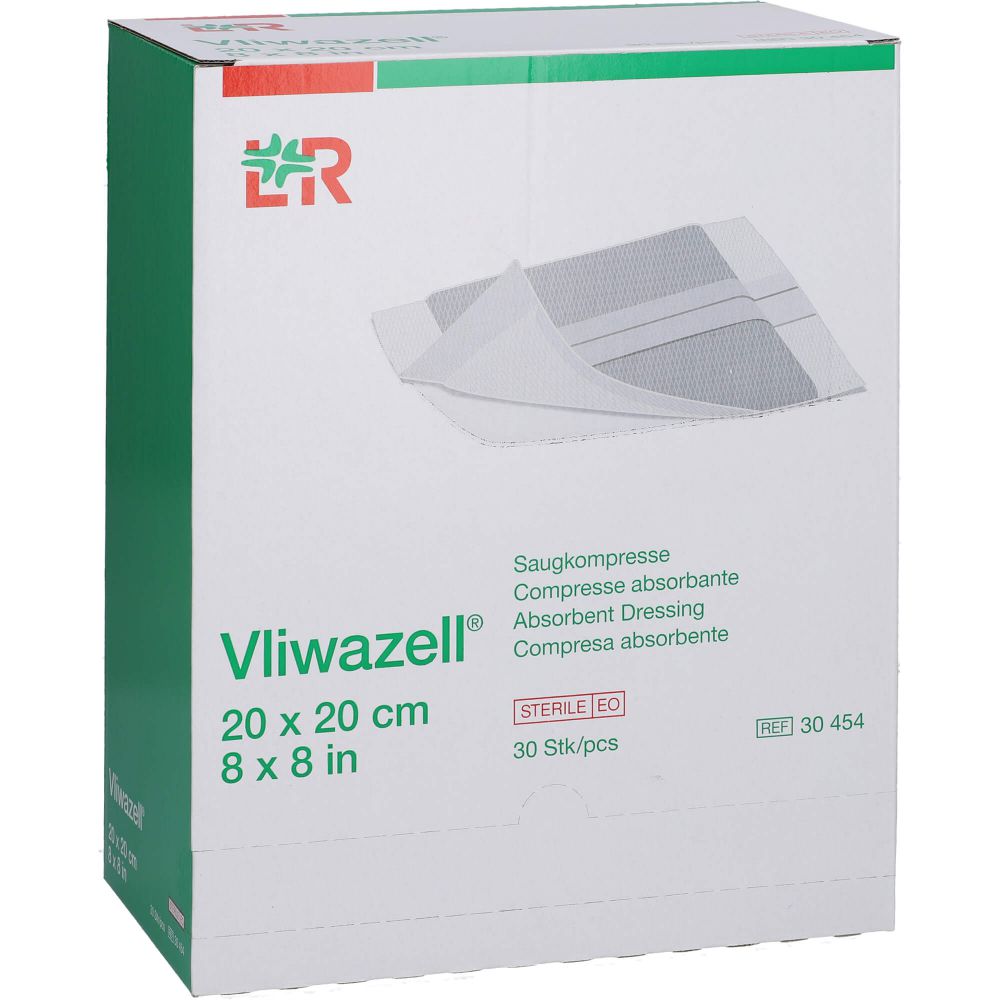 VLIWAZELL Saugkompressen steril 20x20 cm