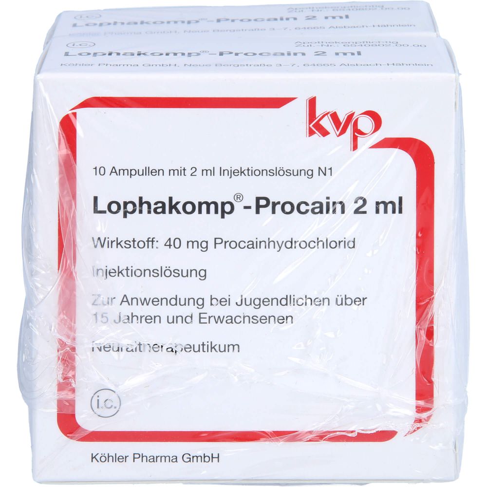 LOPHAKOMP Procain 2 ml Injektionslösung