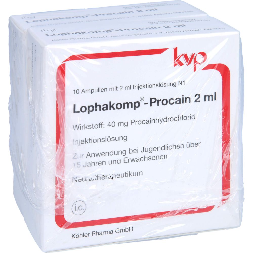 LOPHAKOMP Procain 2 ml Injektionslösung