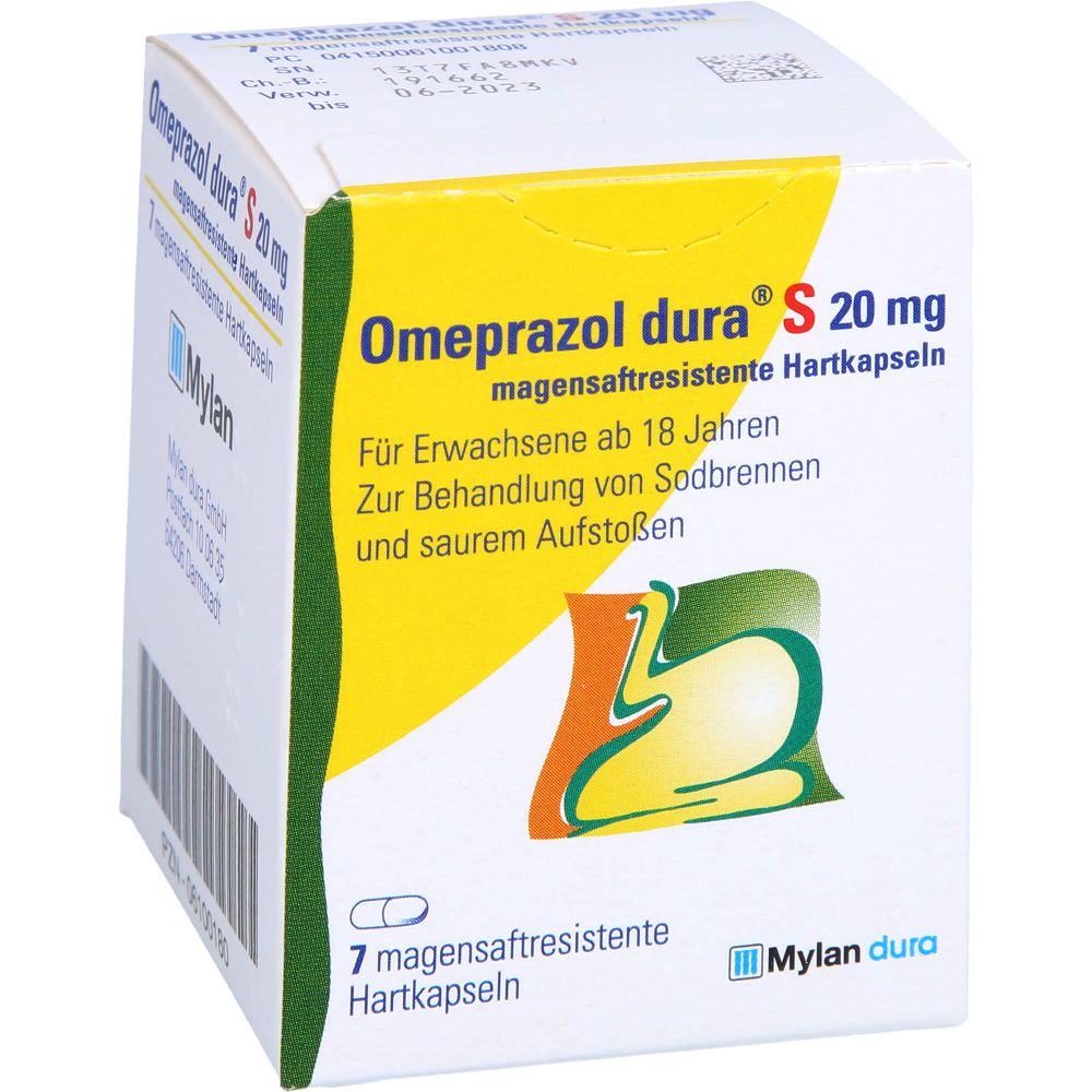 OMEPRAZOL dura S 20 mg magensaftresist.Hartkapseln