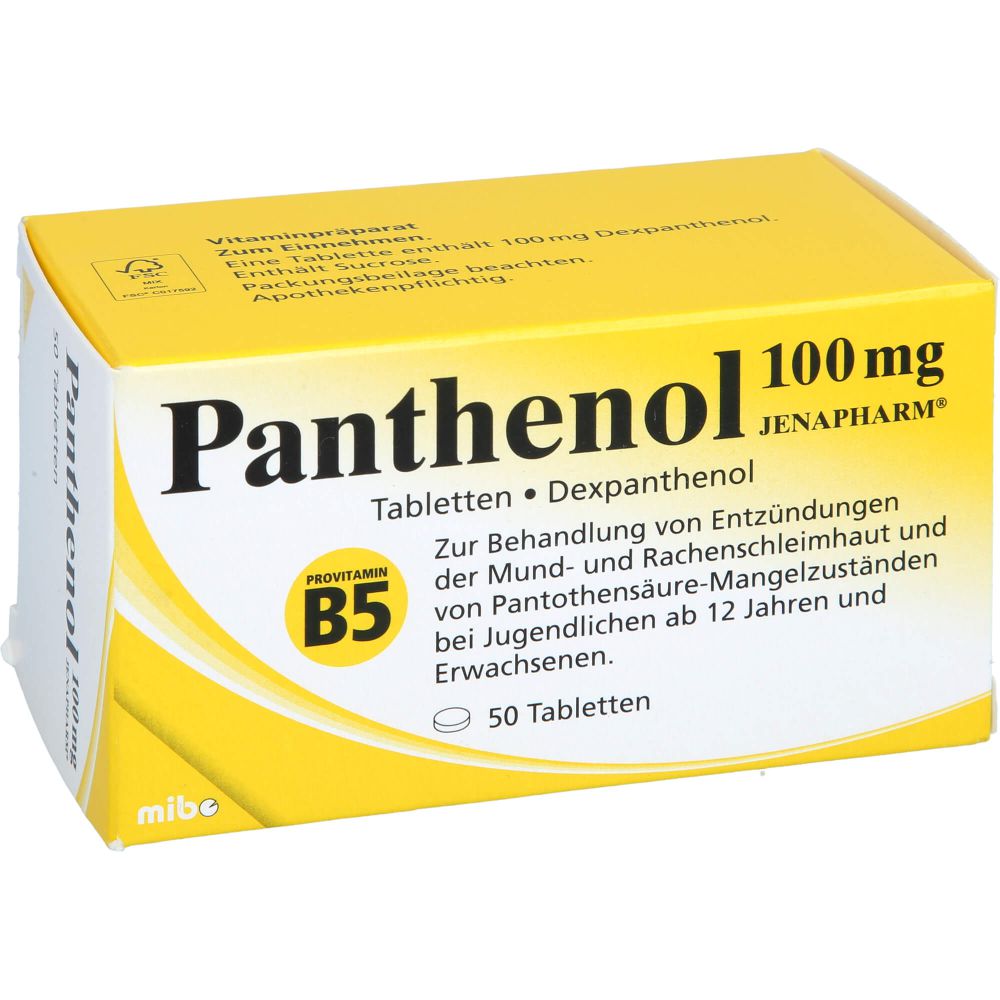 PANTHENOL 100 mg Jenapharm Tabletten