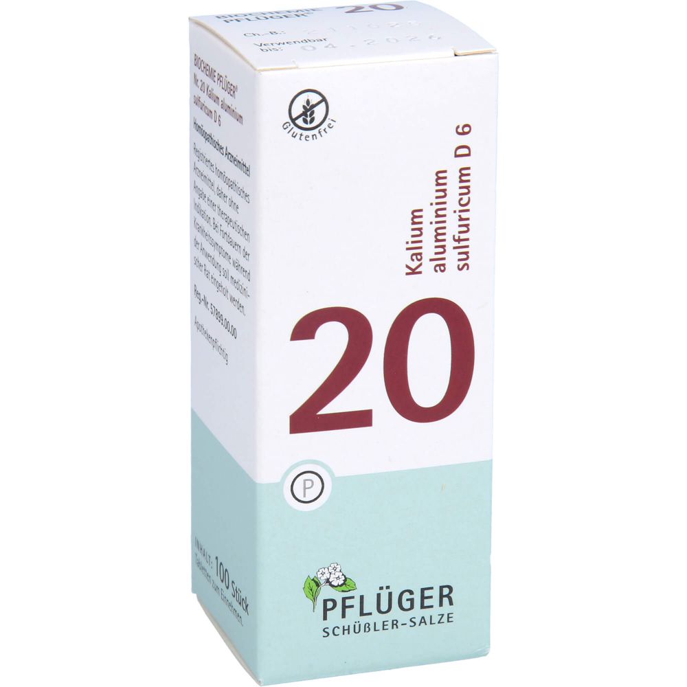 BIOCHEMIE Pflüger 20 Kalium alumin.sulfur.D 6 Tab.