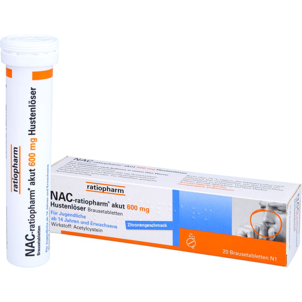 NAC-ratiopharm akut 600 mg Hustenlöser Brausetabl.