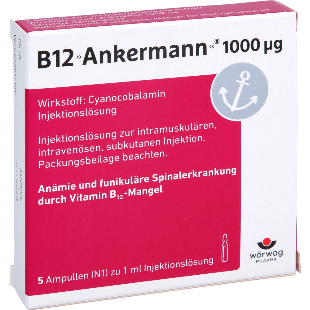 B12 ANKERMANN 1.000 μg Ampullen 5X1 ml - ELISANA