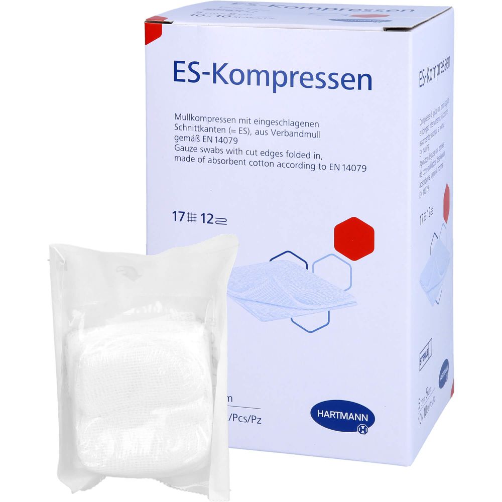 ES-KOMPRESSEN steril 5x5 cm 12fach Großpackung