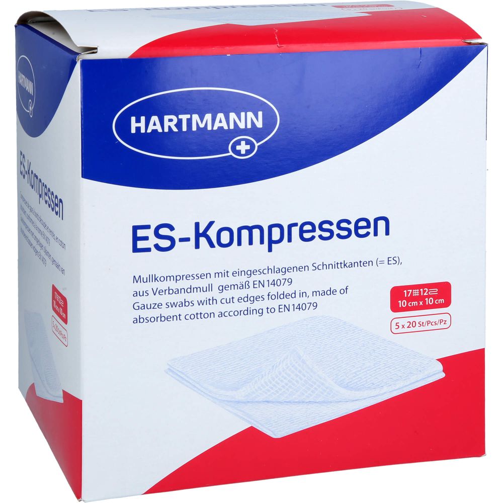 ES-KOMPRESSEN steril 10x10 cm 12fach Großpackung