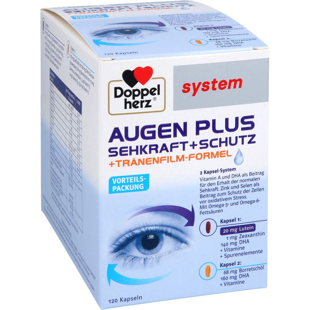 DOPPELHERZ Augen plus Sehkraft+Schutz system Kaps.