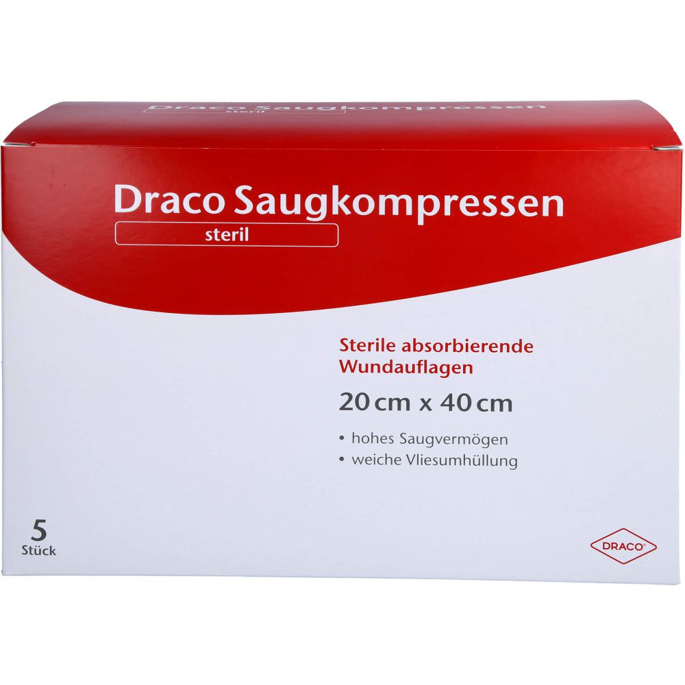 SAUGKOMPRESSEN steril 20x40 cm Draco