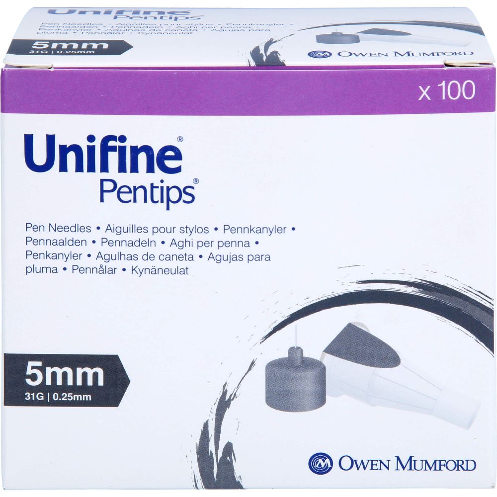 UNIFINE Pentips Kanüle 31 G 5 mm