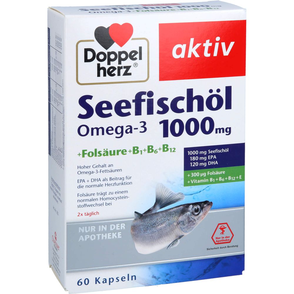 DOPPELHERZ Seefischöl Omega-3 1.000 mg+Fols.Kaps.