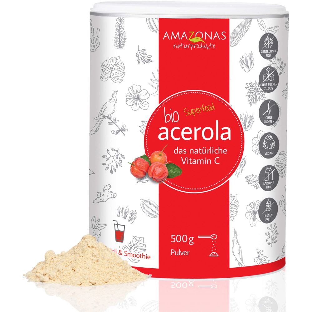 ACEROLA 100% Bio Pur natürliches Vit.C Pulver