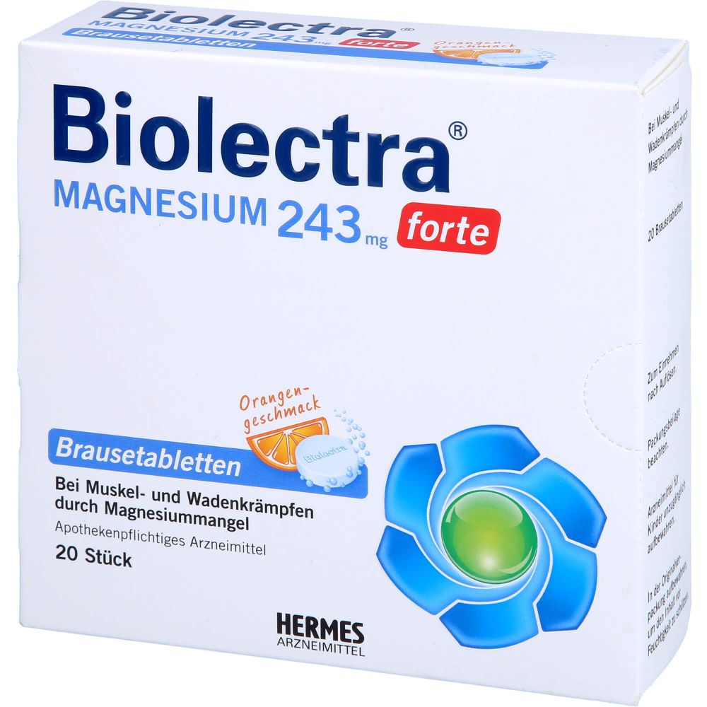 Biolectra Magnesium 243 mg forte Orange Brausetab. 20 St