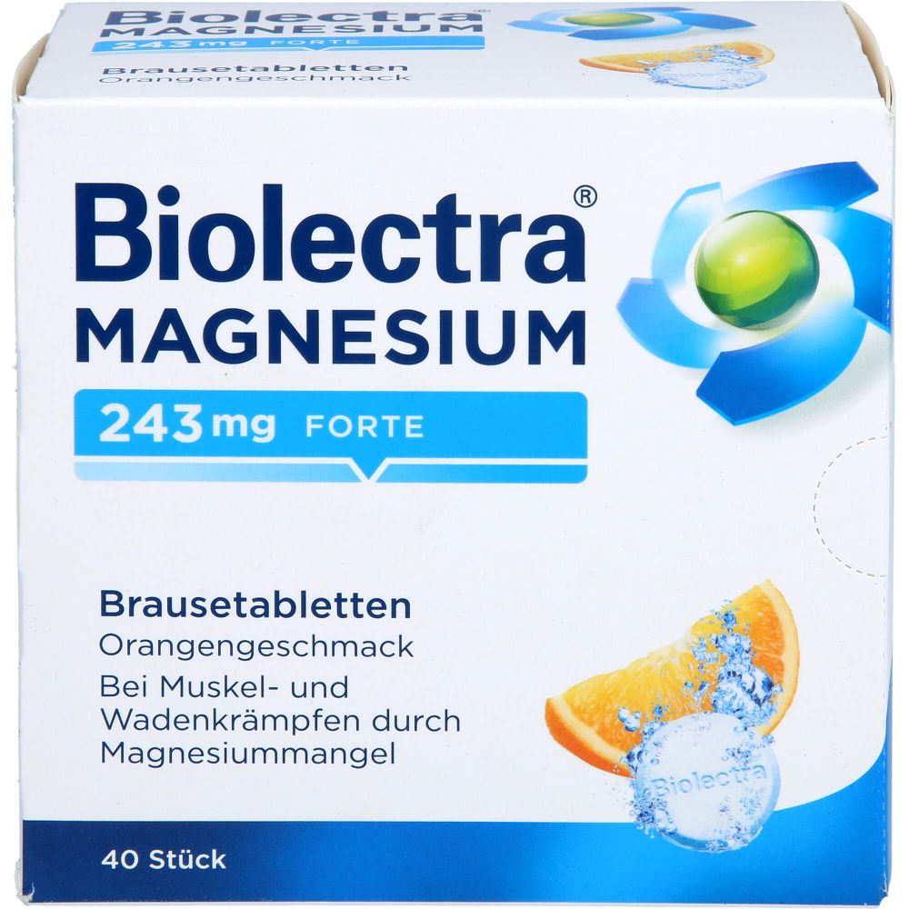 BIOLECTRA Magnesium 243 mg forte Orange Brausetab.