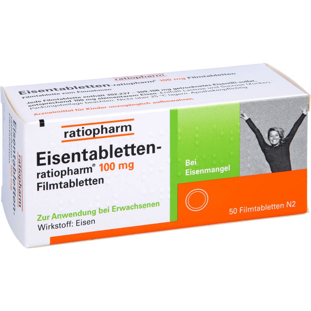 EISENTABLETTEN-ratiopharm 100 mg Filmtabletten