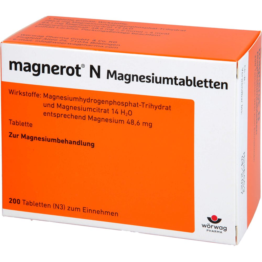 Magnerot N Magnesiumtabletten 200 St