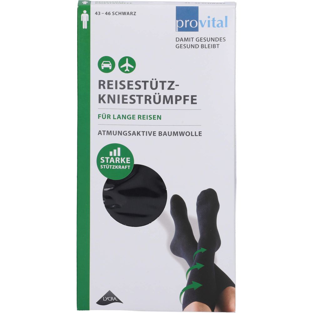 Provital Reisekniestrümpfe Gr.39-42 schwarz 2 St 2 St