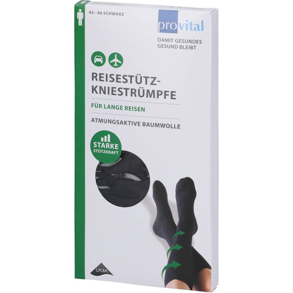 Provital Reisekniestrümpfe Gr.39-42 schwarz 2 St 2 St