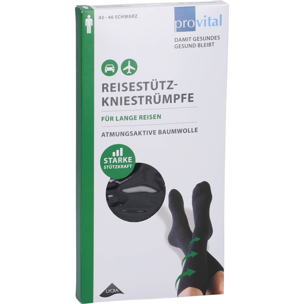 Provital Reisekniestrümpfe Gr.39-42 schwarz 2 St 2 St