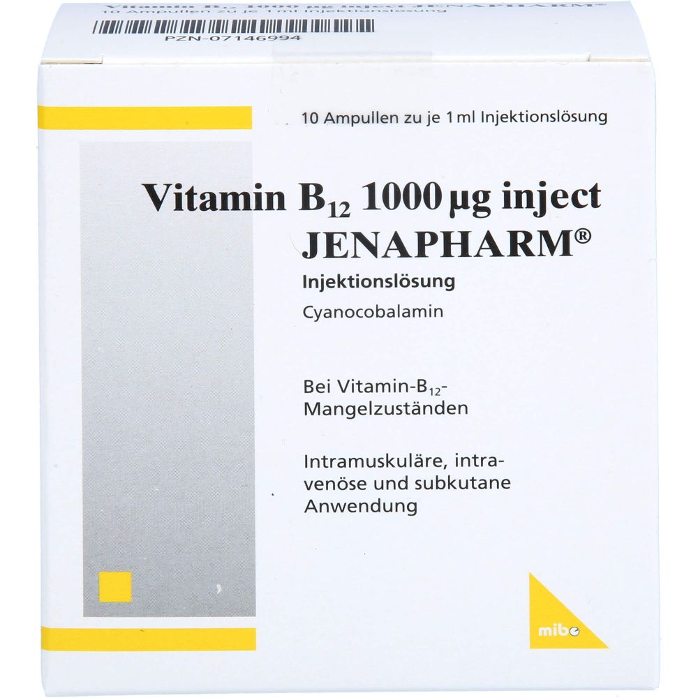 VITAMIN B12 1000 μg Inject Jenapharm Inj.-Lsg.Amp.