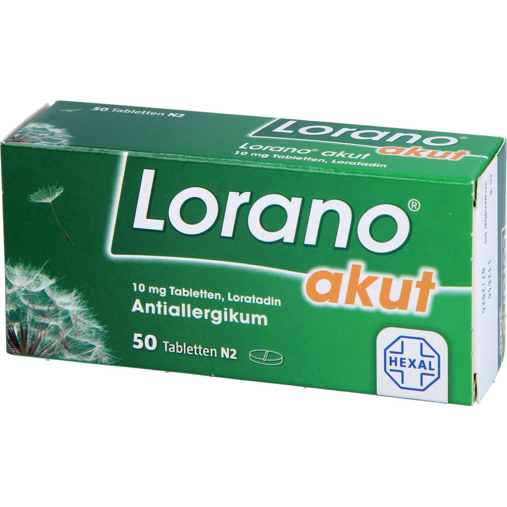 Lorano Akut Tabletten 50 St Allergie Und Heuschnupfen Indikationen Apotheke Im Viertel