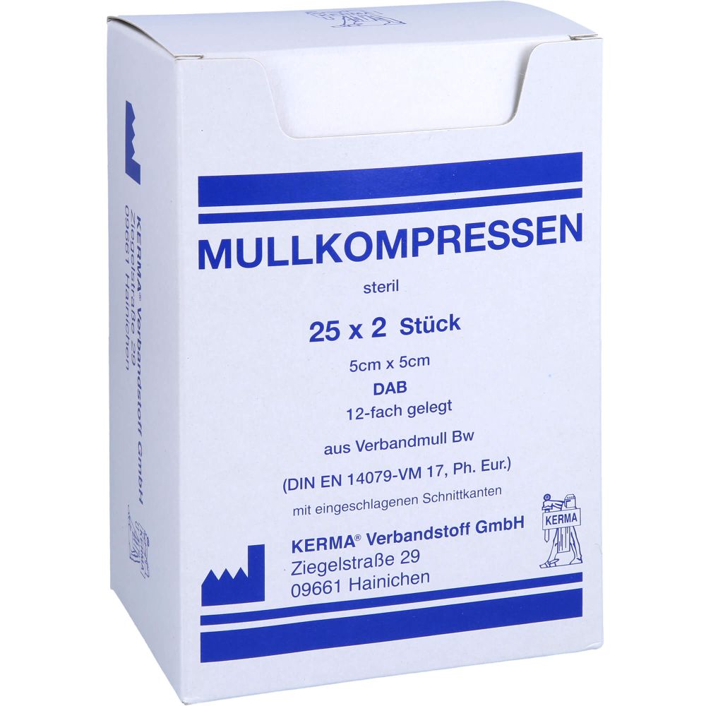 MULLKOMPRESSEN 5x5 cm steril 12fach BW