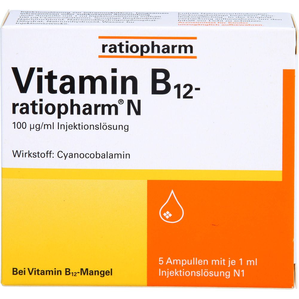 VITAMIN B12-RATIOPHARM N 100 μg/ml Inj.-Lsg.Amp.