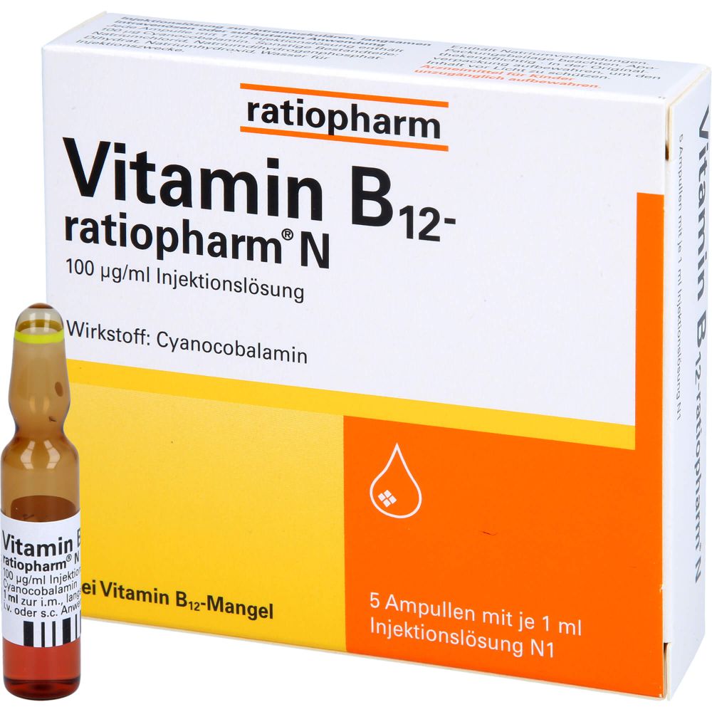 VITAMIN B12-RATIOPHARM N 100 μg/ml Inj.-Lsg.Amp.