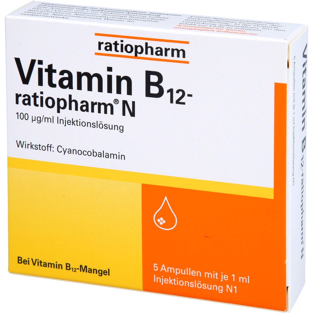 VITAMIN B12-RATIOPHARM N 100 μg/ml Inj.-Lsg.Amp.
