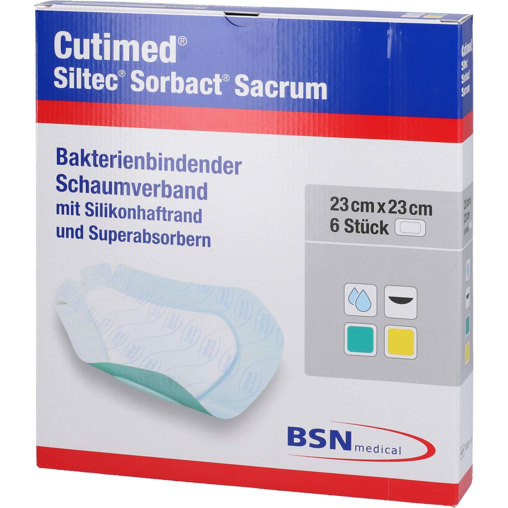 CUTIMED Siltec Sorbact Sacrum PU-Verb.23x23 cm