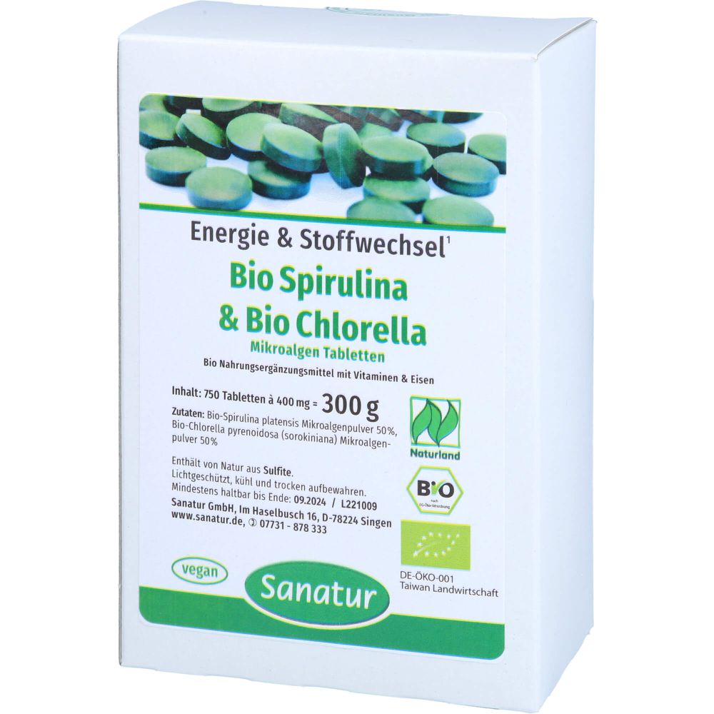 BIOSPIRULINA & Biochlorella 2in1 Tabletten