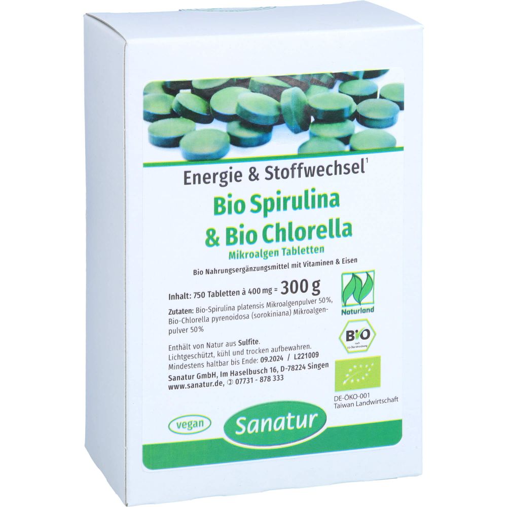 BIOSPIRULINA & Biochlorella 2in1 Tabletten