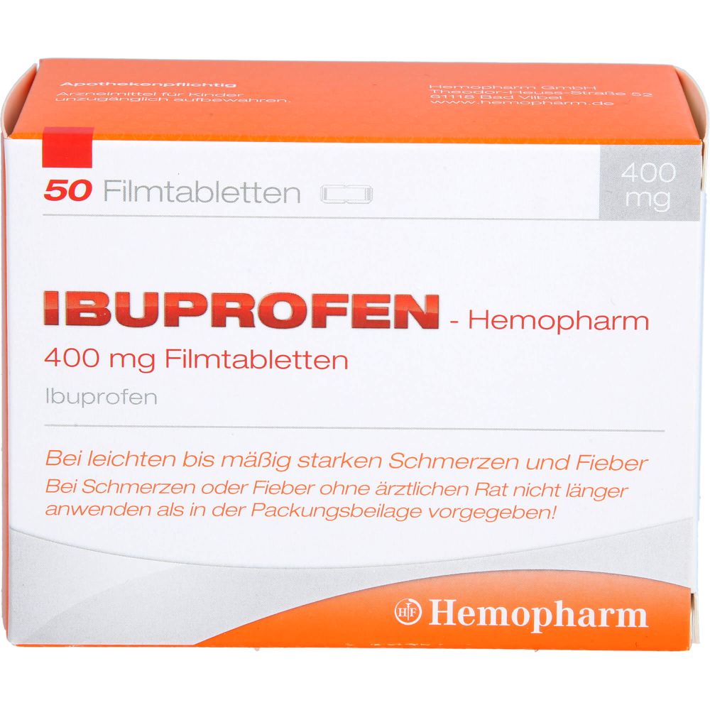 IBUPROFEN Hemopharm 400 mg Filmtabletten