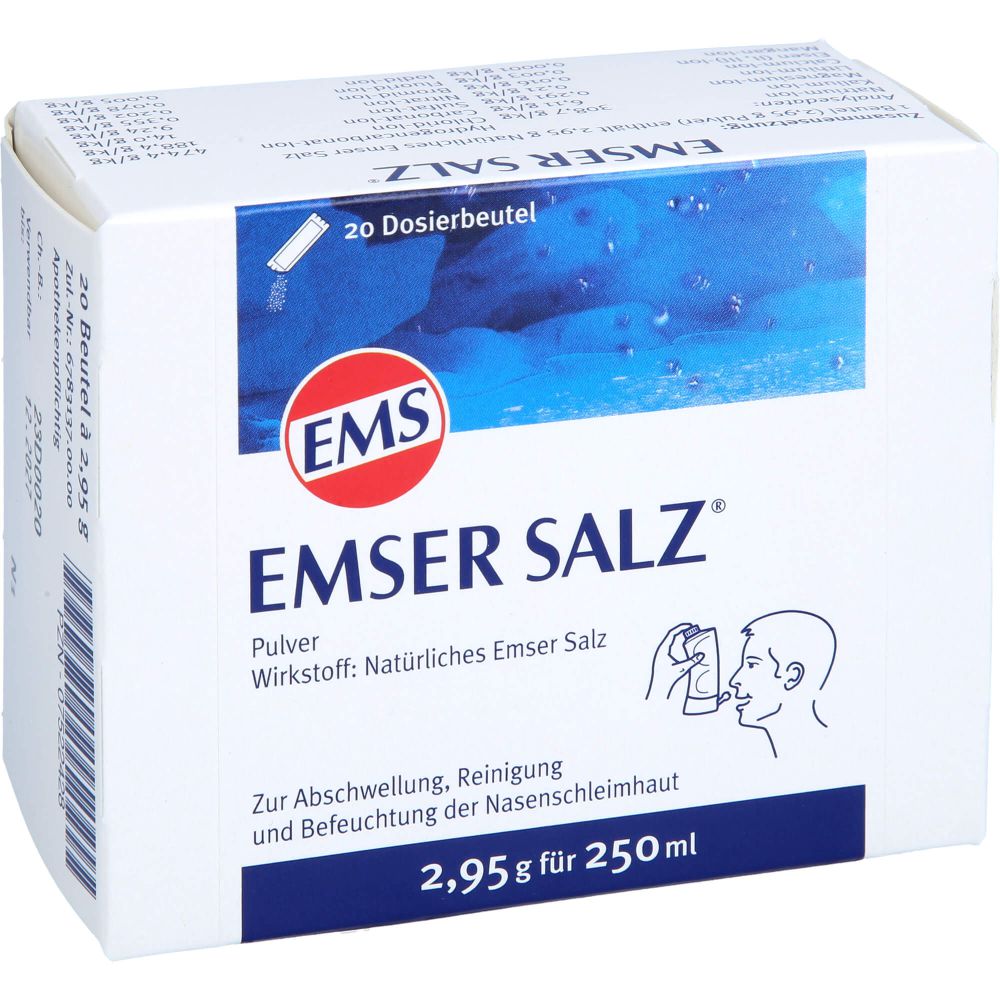 EMSER NASAL RINSE SALT physiological bag, 20 – ApoZona