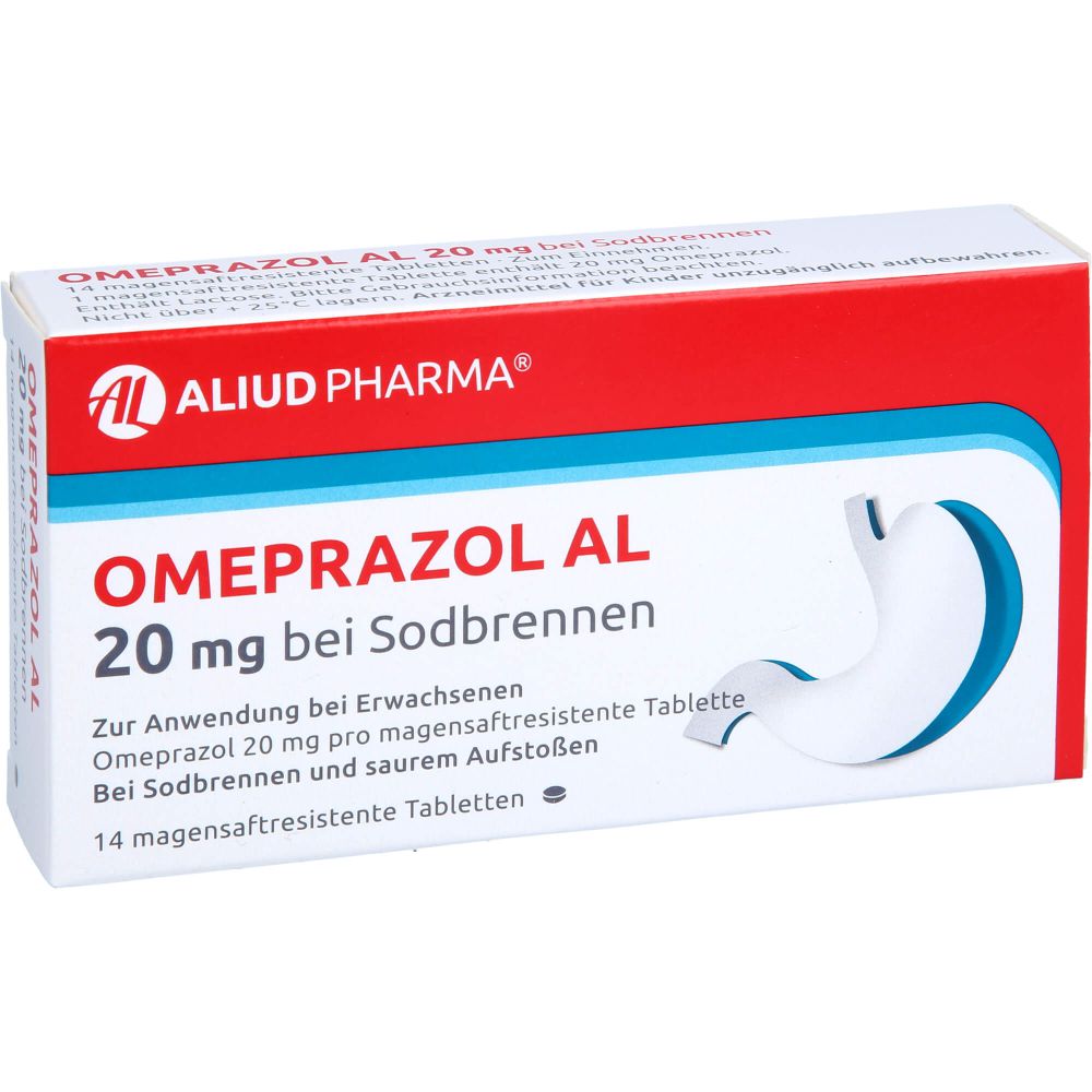 OMEPRAZOL AL 20 mg b.Sodbr.magensaftres.Tabletten