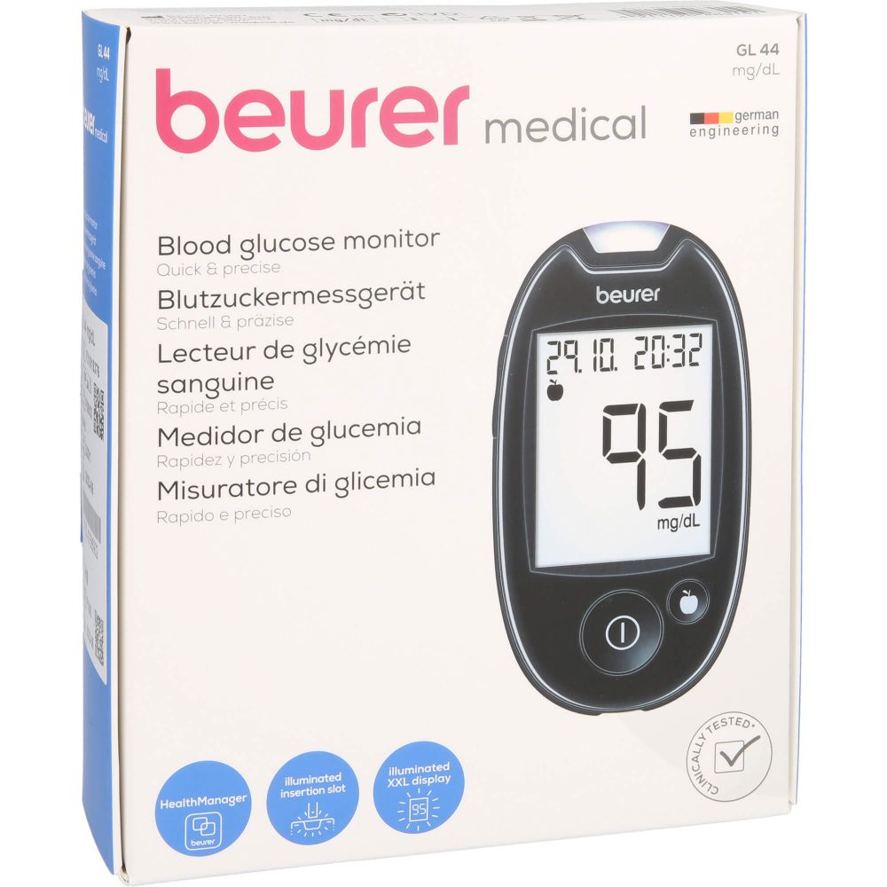 BEURER GL44 Blutzuckermessgerät mg/dl