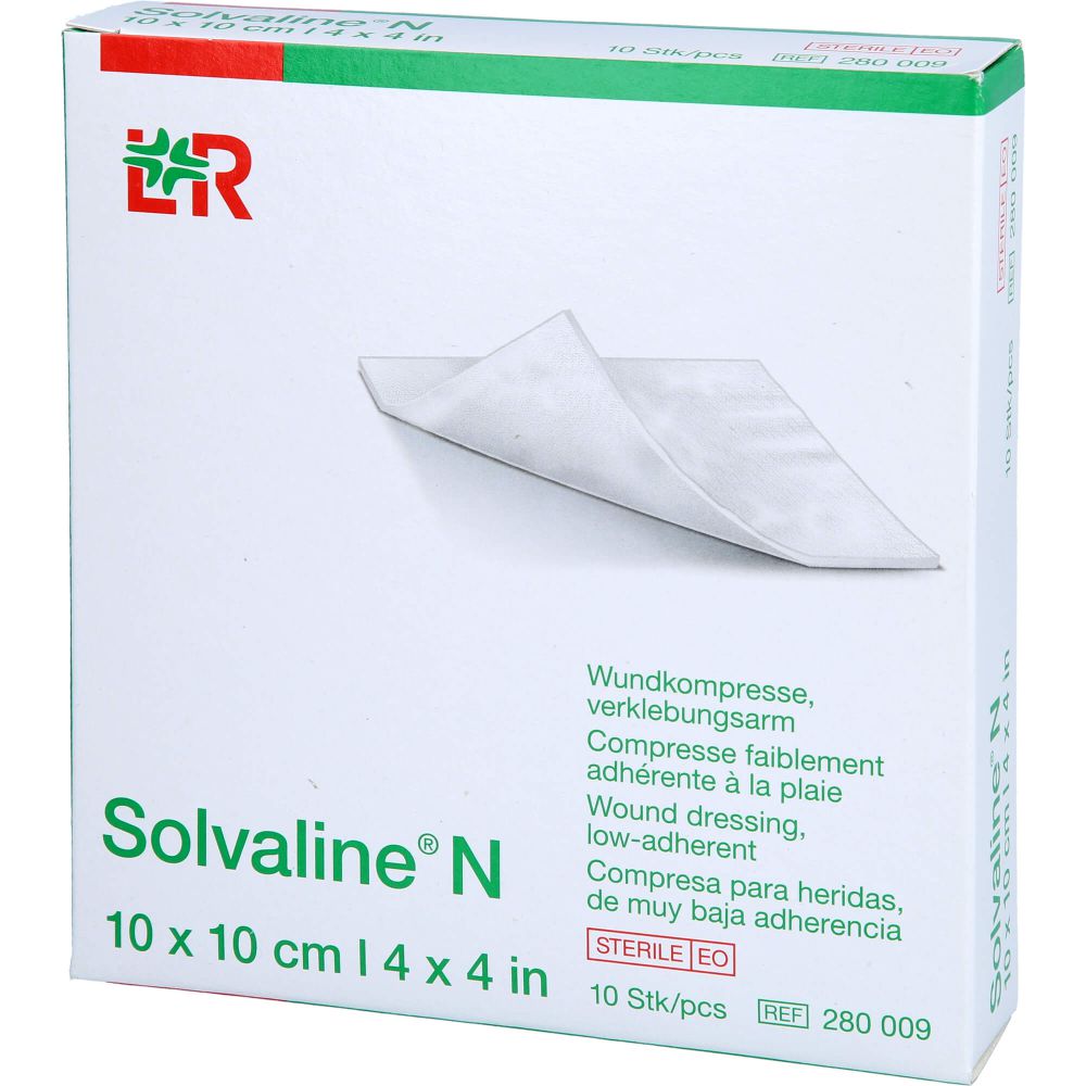 SOLVALINE N Kompressen 10x10 cm steril