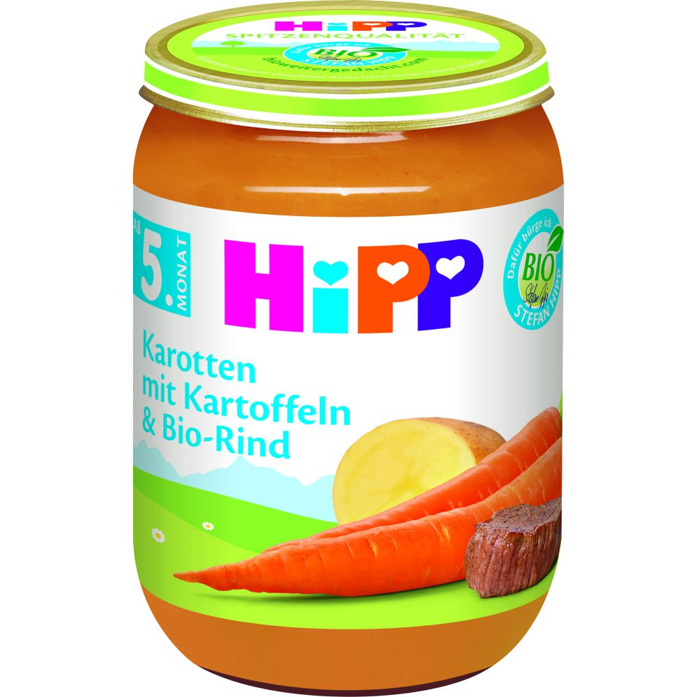 HIPP Menü Karotten m.Kartoffeln u.Bio-Rind n.d.4M.