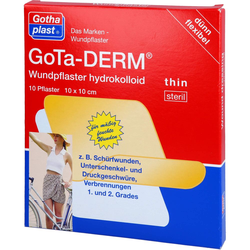 Gota-Derm thin hydrokoll.Wundpfl.steril 10x10 cm 10 St