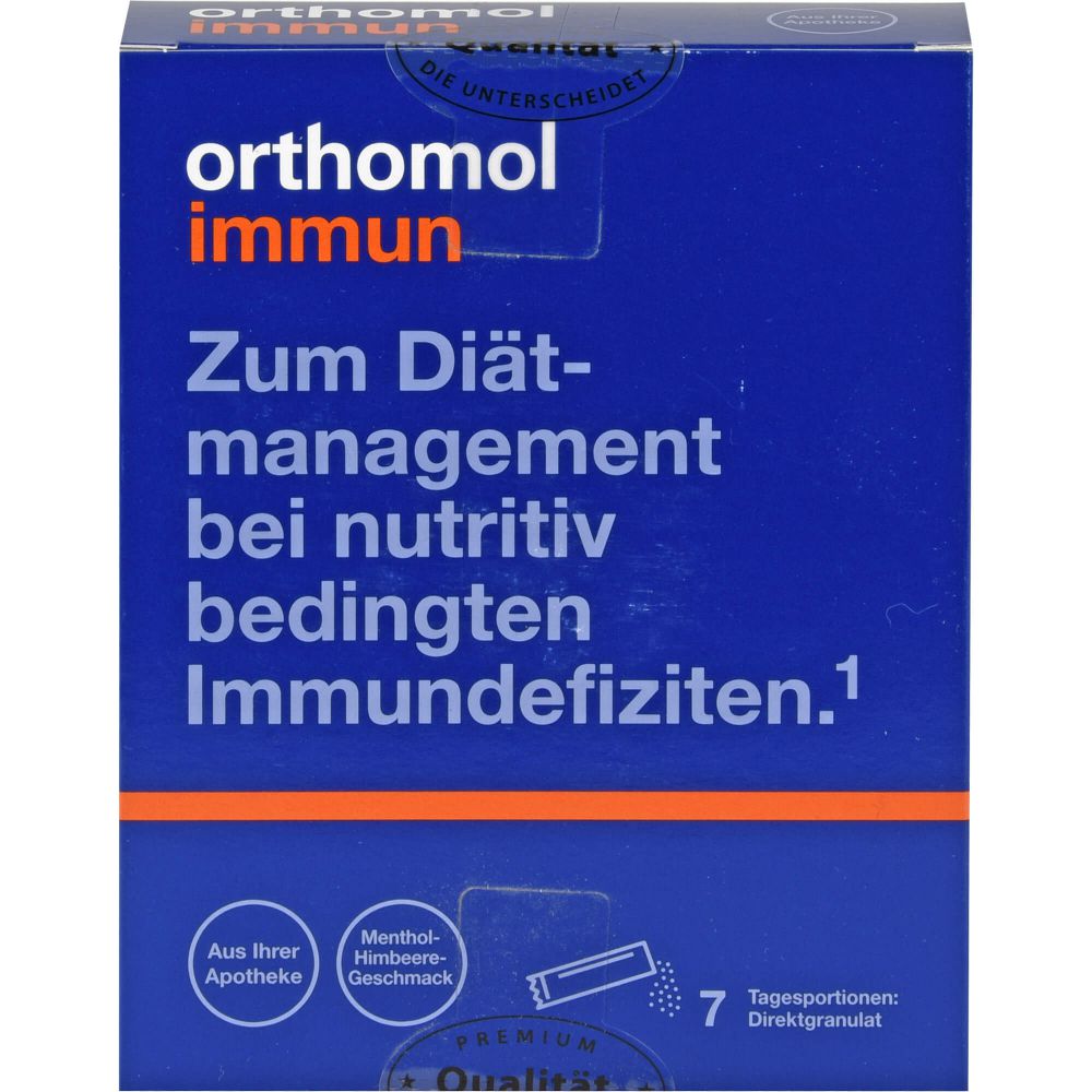 ORTHOMOL Immun Direktgranulat Himbeer/Menthol