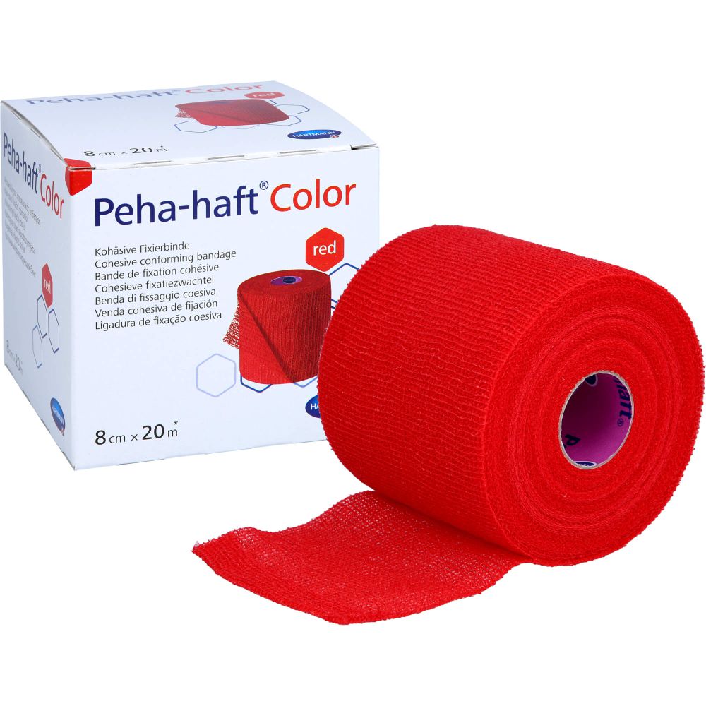 PEHA-HAFT Color Fixierb.latexfrei 8 cmx20 m rot 1 pc. - Liners & Towels -  Bandages & dressings - Nursing and medical supplies - unsere kleine apotheke