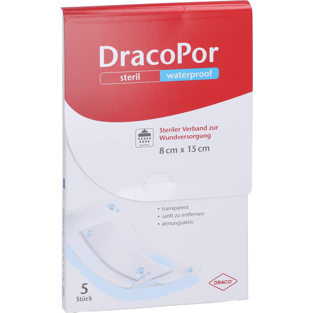 DRACOPOR waterproof Wundverband 8x15 cm steril