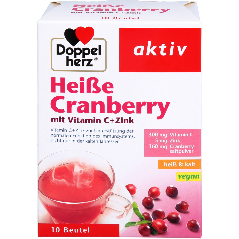 DOPPELHERZ heiße Cranberry m.Vit.C+Zink Granulat