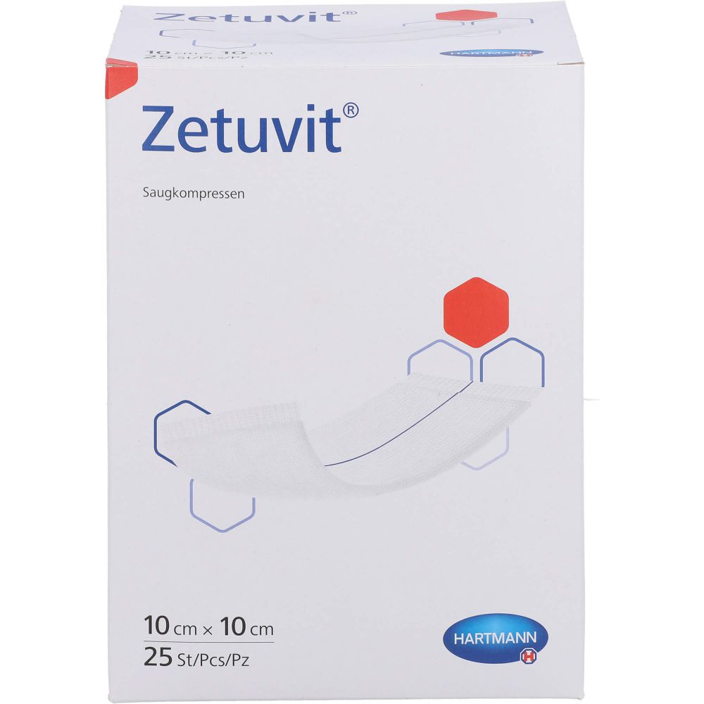 ZETUVIT Saugkompressen steril 10x10 cm