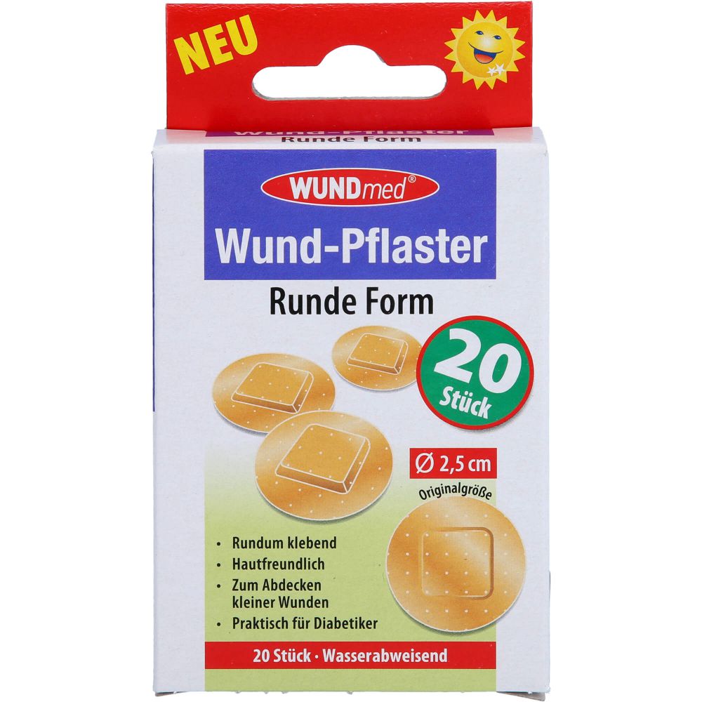 WUNDPFLASTER 2,5 cm rund