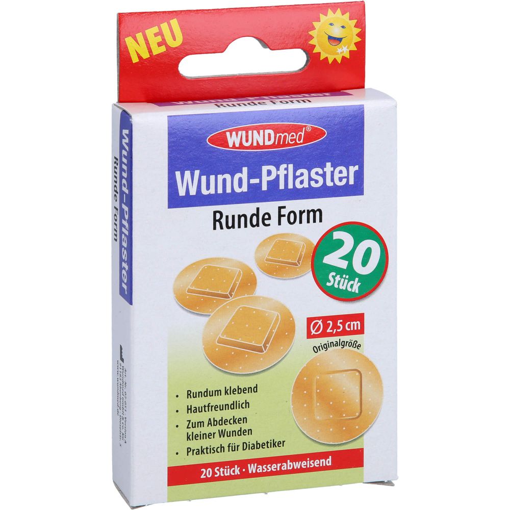 WUNDPFLASTER 2,5 cm rund