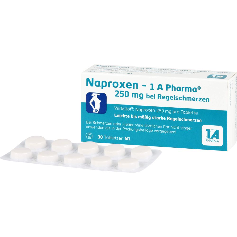 NAPROXEN-1A Pharma 250 mg b.Regelschmerzen Tabl.