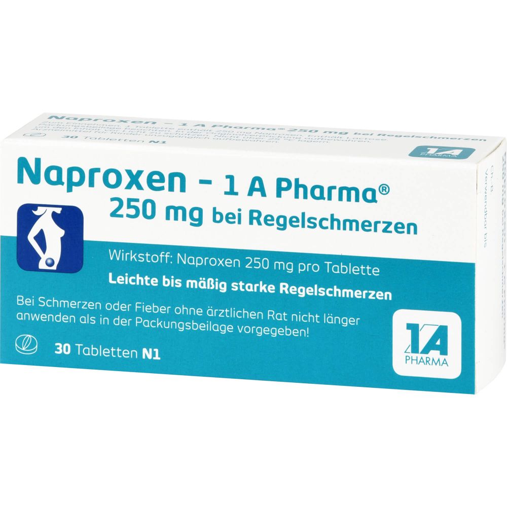 Naproxen-1A Pharma 250 mg b.Regelschmerzen Tabl. 30 St