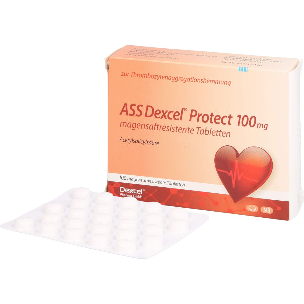 Ass Dexcel Protect 100 mg magensaftres.Tabletten 100 St